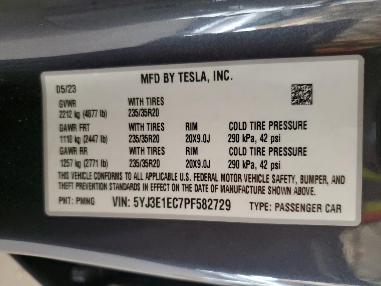 5YJ3E1EC7PF582729 2023 TESLA MODEL 3 - Image 14