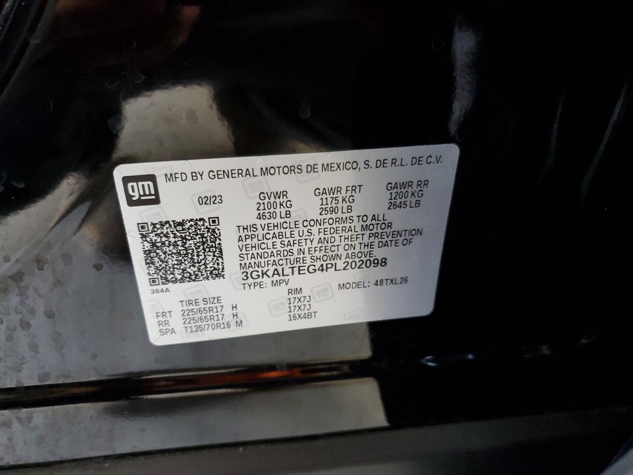 3GKALTEG4PL202098 2023 GMC Terrain Sle