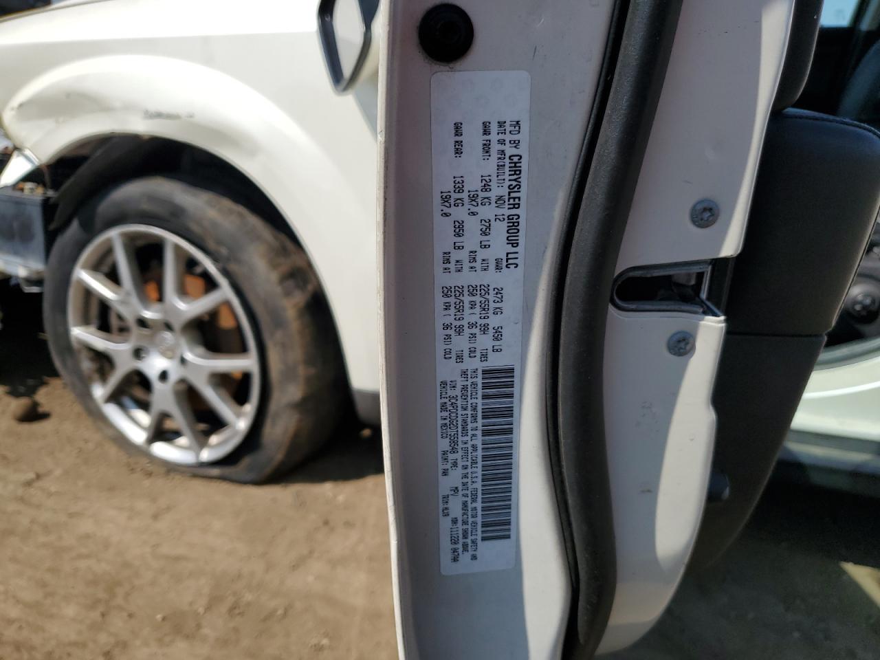 2013 Dodge Journey Crew VIN: 3C4PDCDG2DT558548 Lot: 87304924