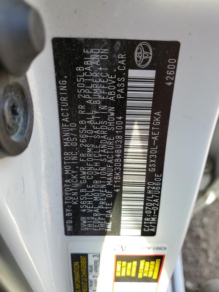 4T1BK3DB4BU381004 2011 Toyota Avalon Base