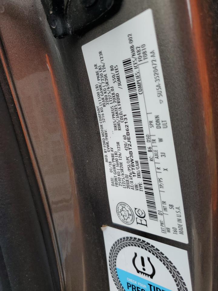 2018 Ford F350 Super Duty VIN: 1FT8W3BT2JEB62131 Lot: 71988694