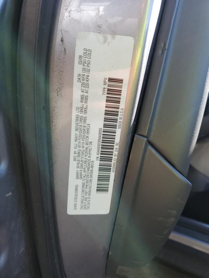 2009 Subaru Tribeca Limited VIN: 4S4WX92D694408093 Lot: 72586554