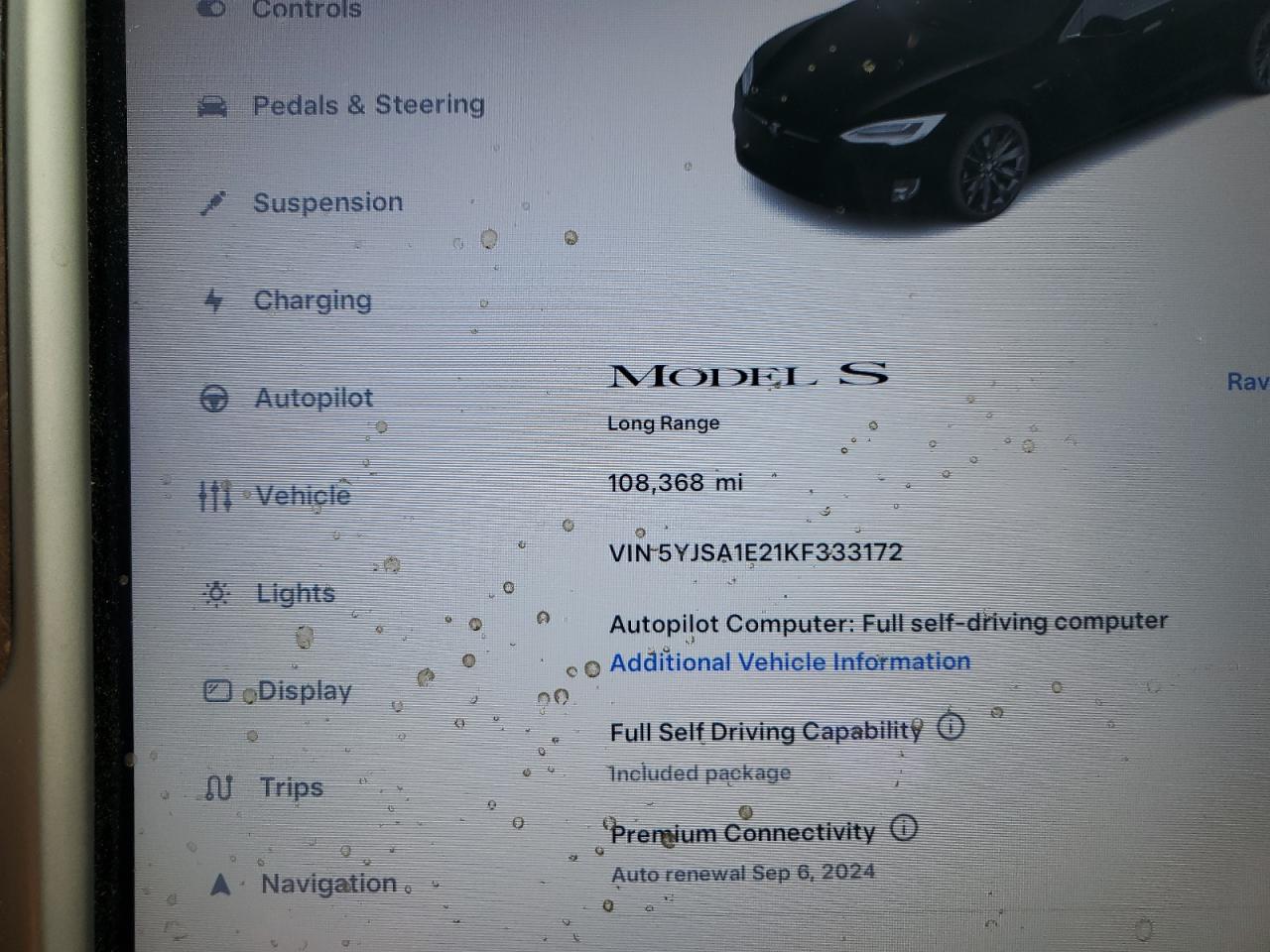 5YJSA1E21KF333172 2019 Tesla Model S