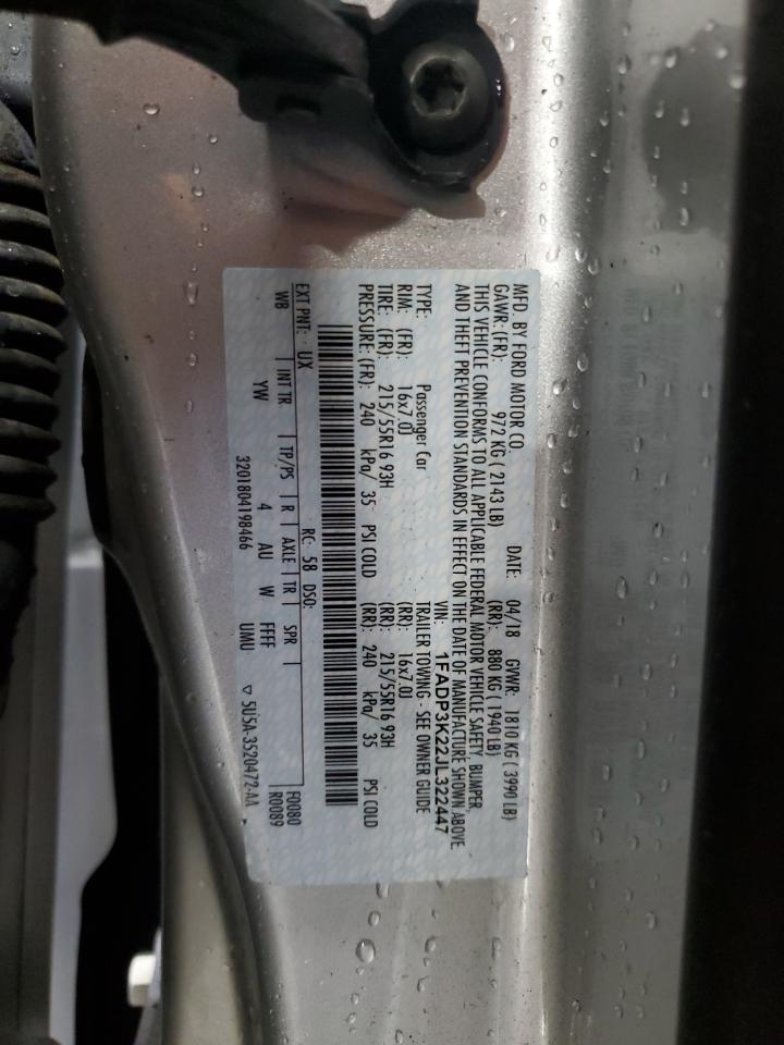 1FADP3K22JL322447 2018 Ford Focus Se