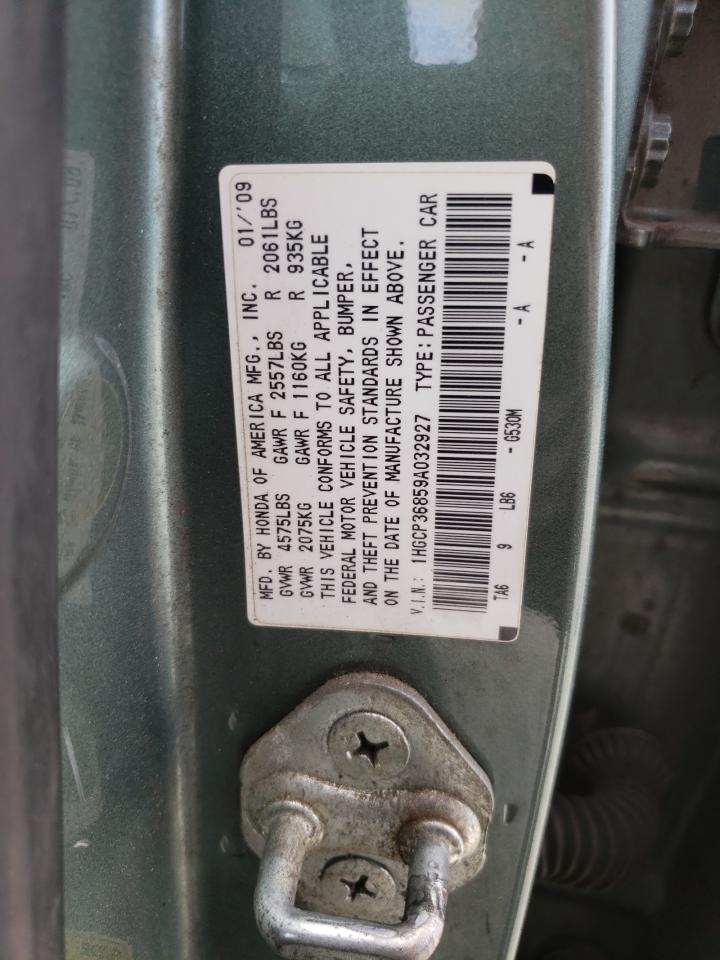 1HGCP36859A032927 2009 Honda Accord Exl