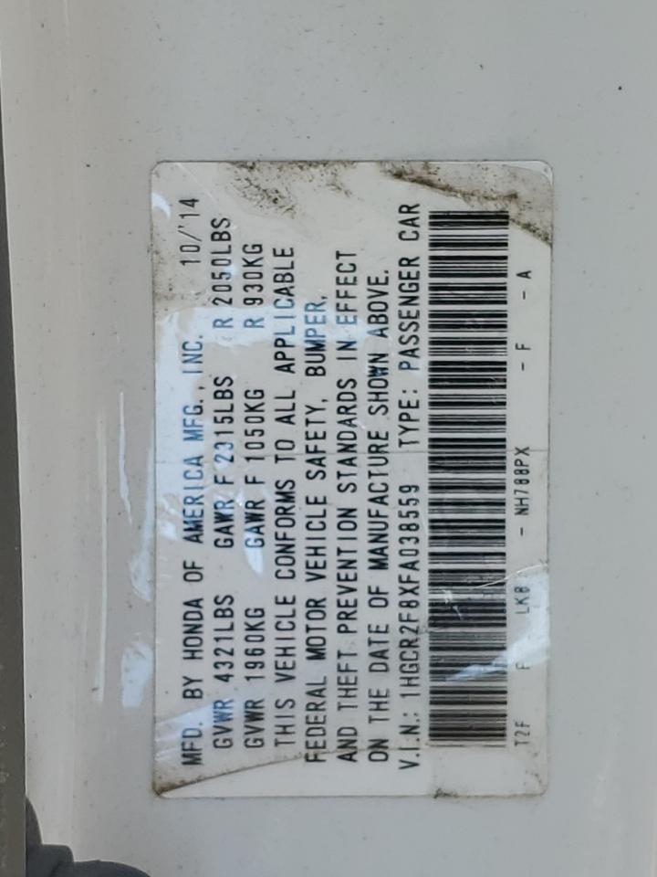 1HGCR2F8XFA038559 2015 HONDA ACCORD - Image 12