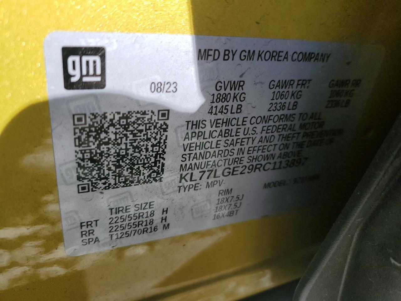 KL77LGE29RC113897 2024 CHEVROLET TRAX - Image 13