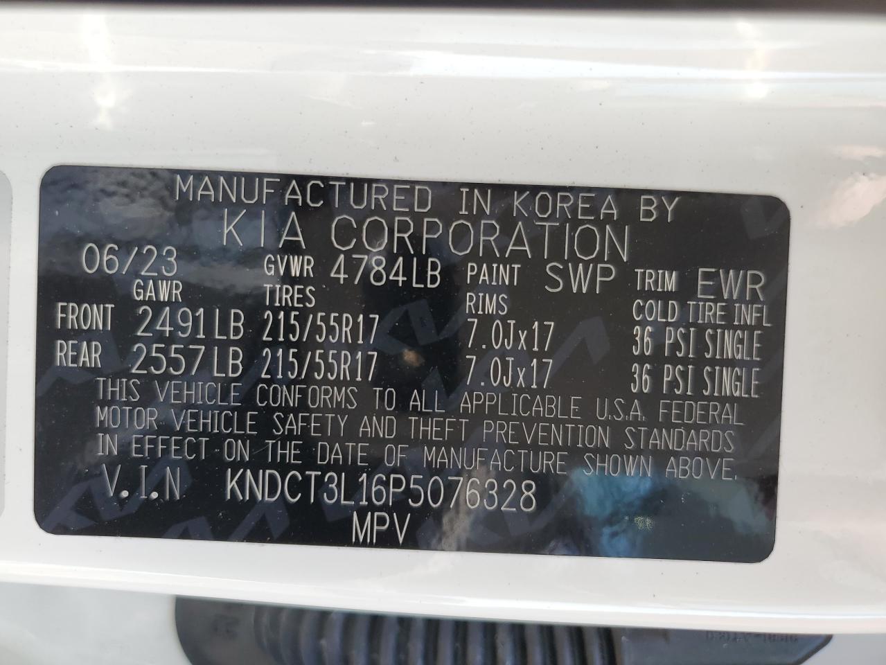 KNDCT3L16P5076328 2023 Kia Niro Wave