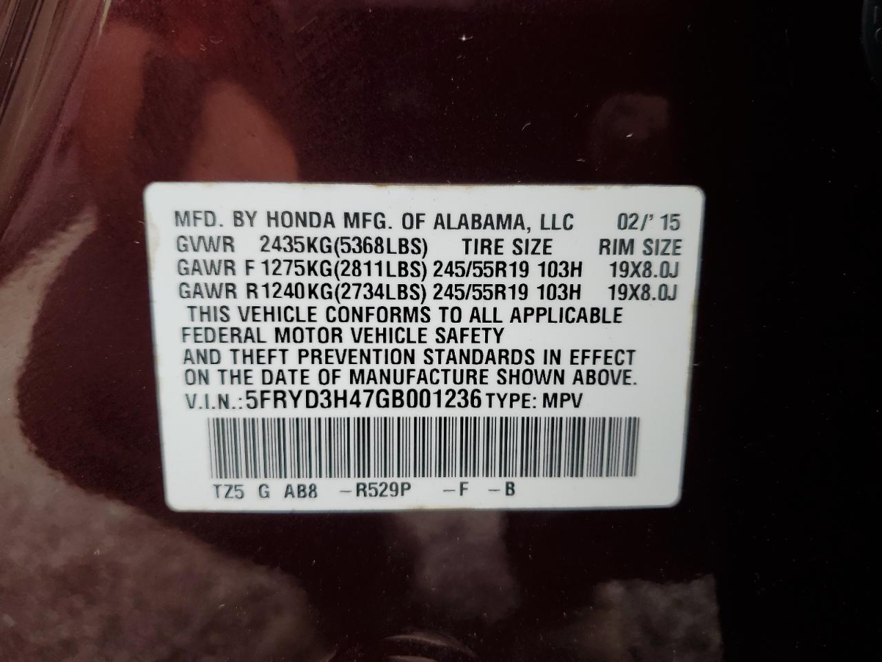 5FRYD3H47GB001236 2016 Acura Mdx Technology