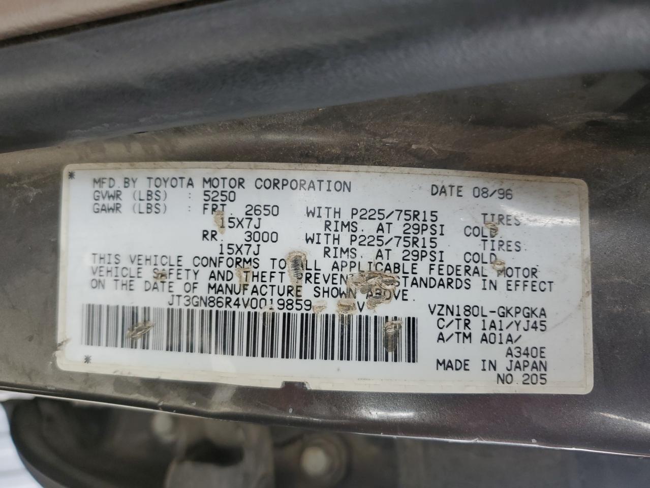 JT3GN86R4V0019859 1997 Toyota 4Runner Sr5