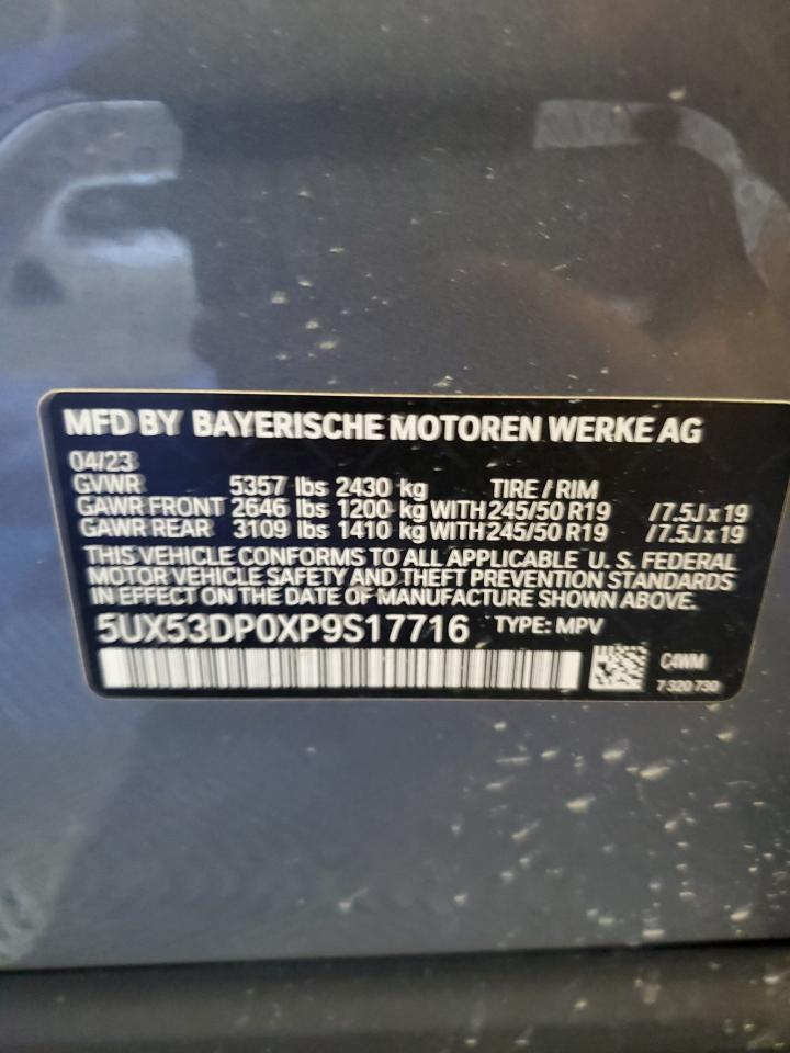 5UX53DP0XP9S17716 2023 BMW X3 xDrive30I