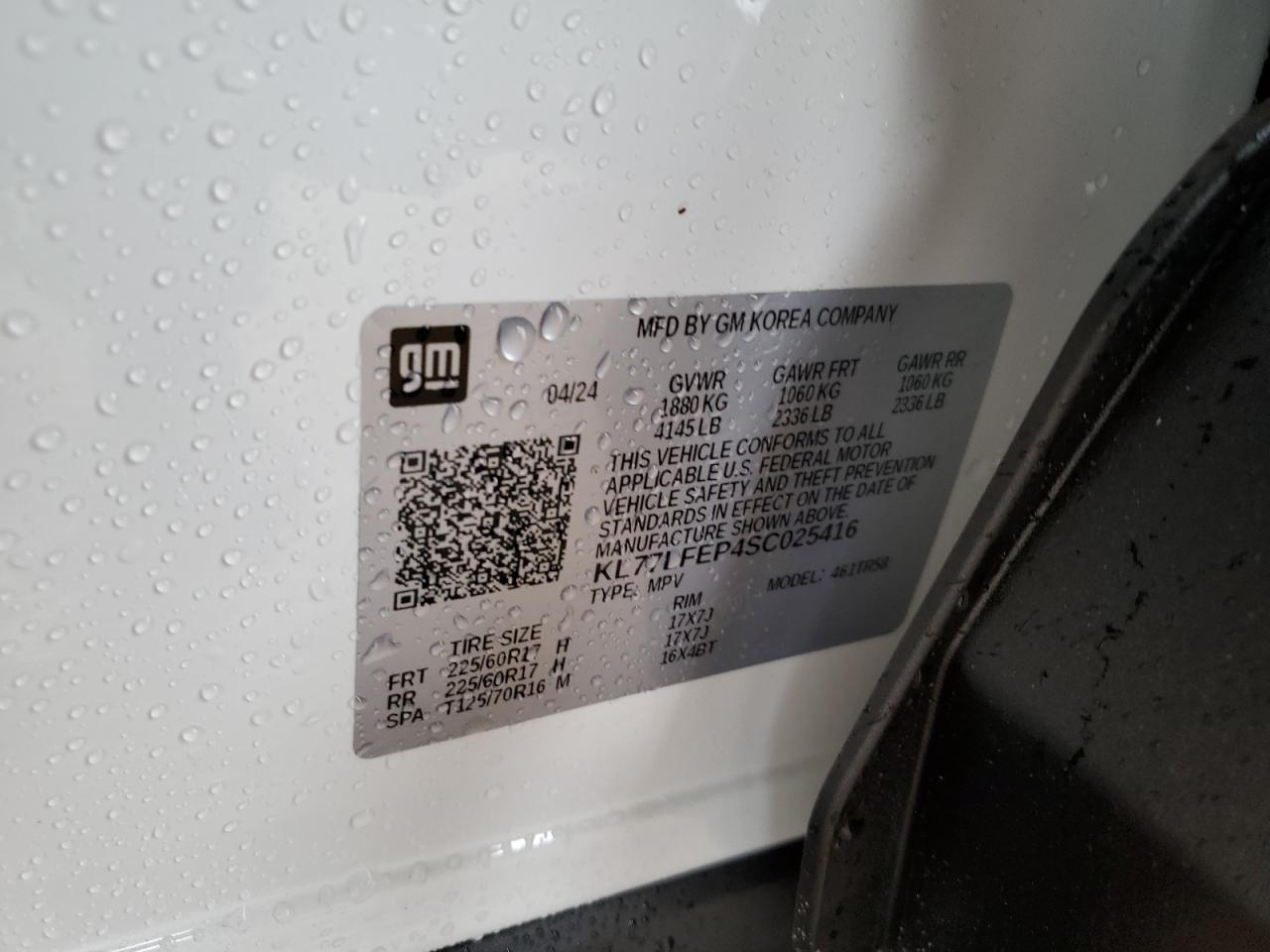 KL77LFEP4SC025416 2025 Chevrolet Trax Ls