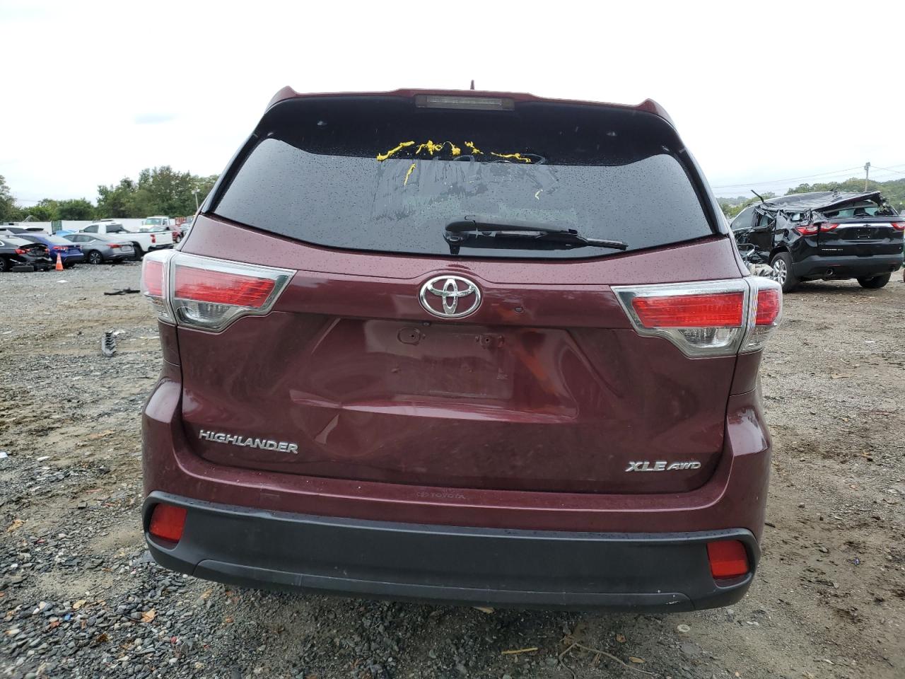 2015 Toyota Highlander Xle VIN: 5TDJKRFH4FS159545 Lot: 72735794