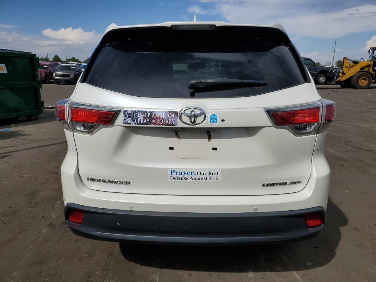 2015 Toyota Highlander Limited VIN: 5TDDKRFH0FS201724 Lot: 71317904