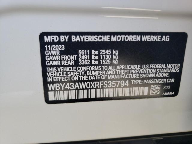 WBY43AW0XRFS35794 BMW I4 Edrive  13