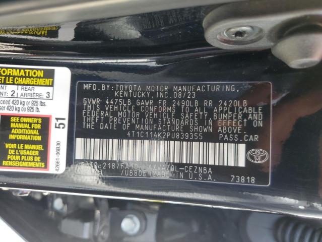 4T1C11AK2PU839355 Toyota Camry LE 12