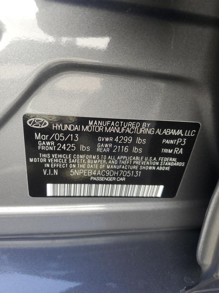 5NPEB4AC9DH705131 2013 Hyundai Sonata Gls