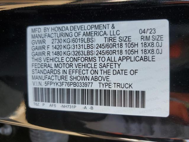 5FPYK3F76PB033977 Honda Ridgeline  13