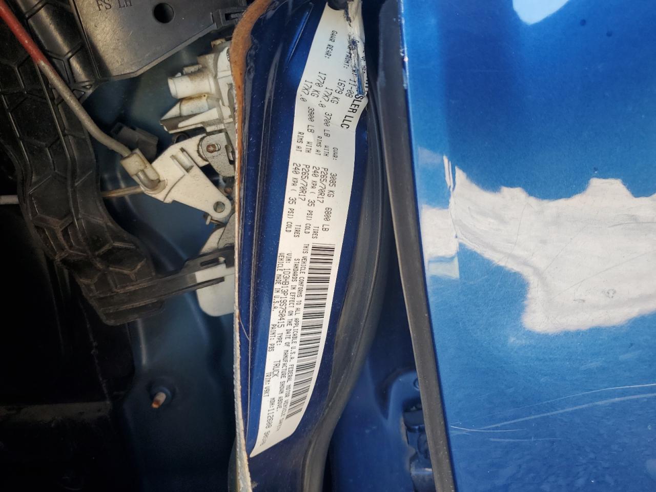 2009 Dodge Ram 1500 VIN: 1D3HB13P19S750415 Lot: 71455964