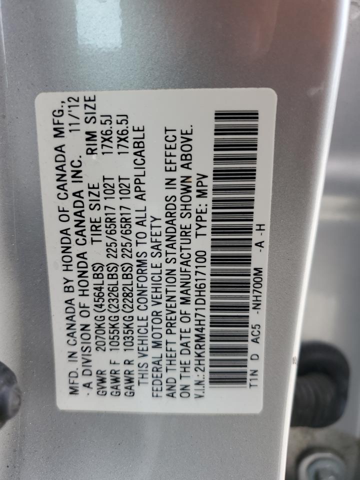 2HKRM4H71DH617100 2013 Honda Cr-V Exl