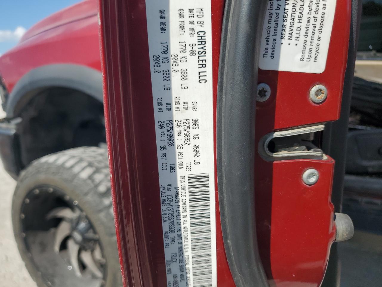 1D3HV13T09S708936 2009 Dodge Ram 1500