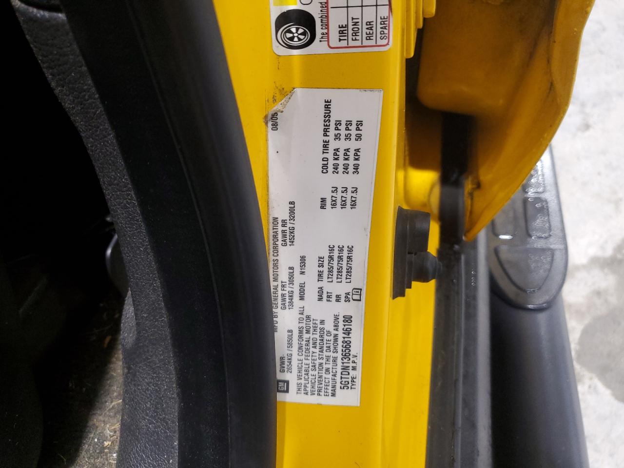 2006 Hummer H3 VIN: 5GTDN136568146180 Lot: 72459434