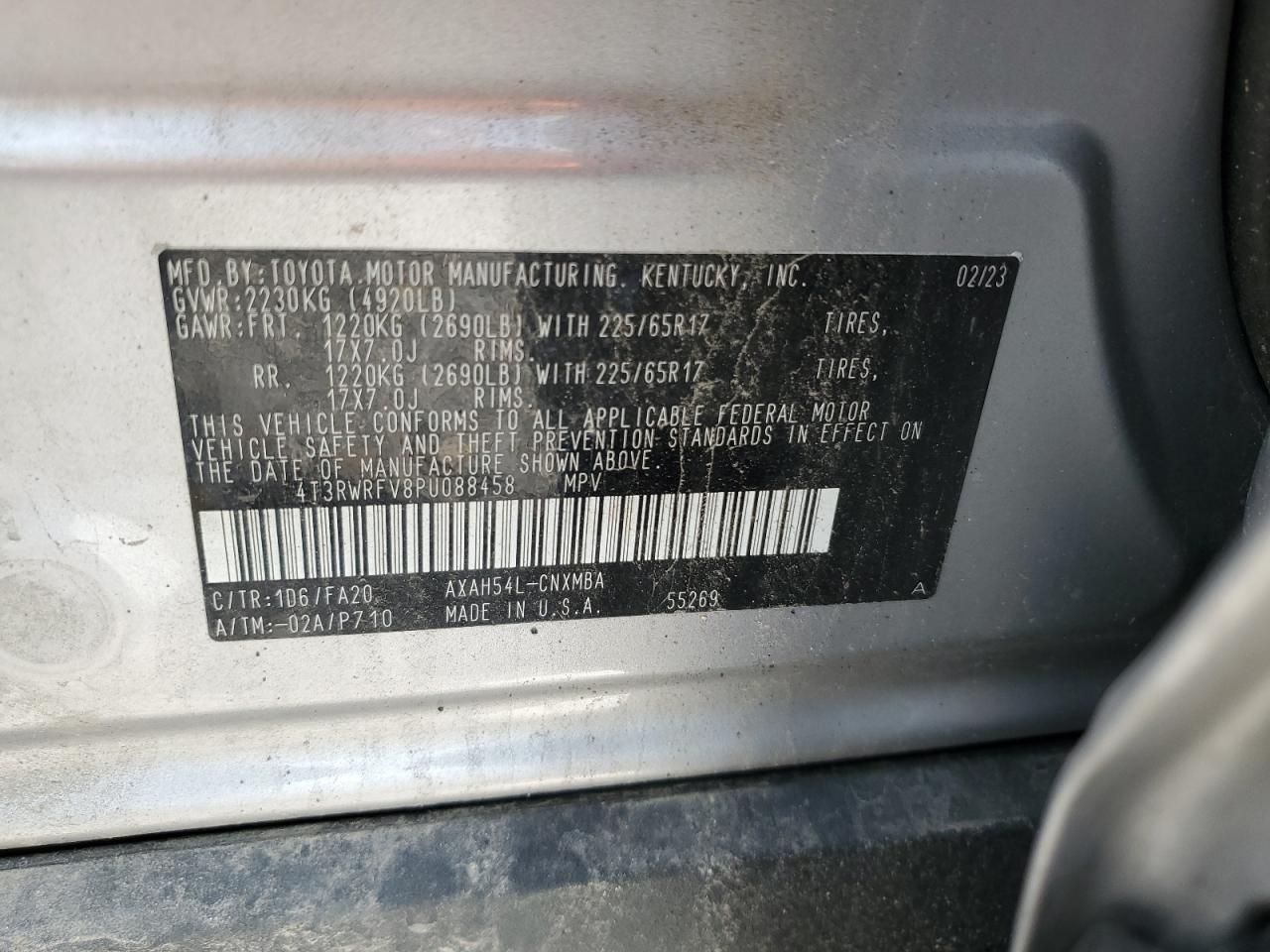 4T3RWRFV8PU088458 2023 TOYOTA RAV 4 - Image 13