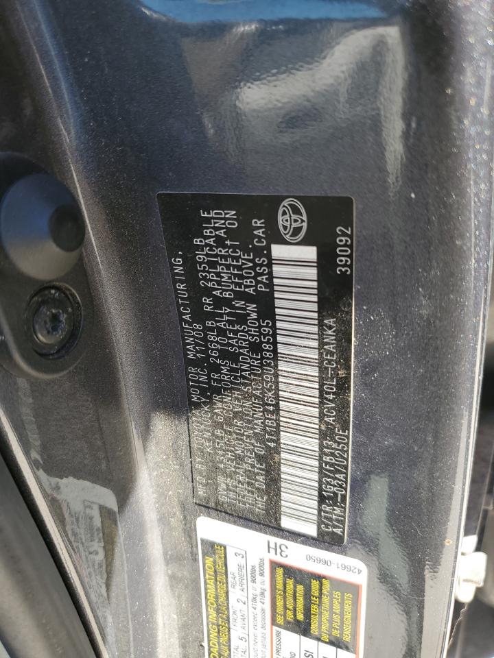 2009 Toyota Camry Base VIN: 4T1BE46K59U388595 Lot: 71928384