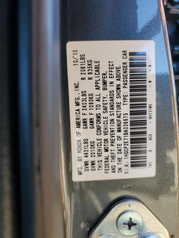 1HGCP2E71BA036675 2011 Honda Accord Ex