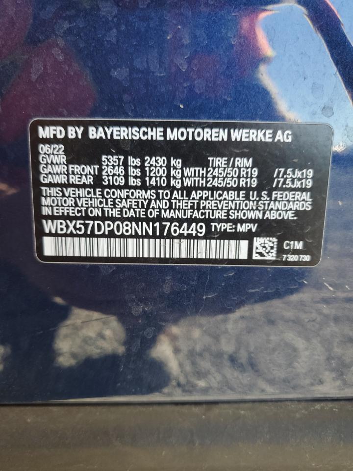 WBX57DP08NN176449 2022 BMW X3 xDrive30I