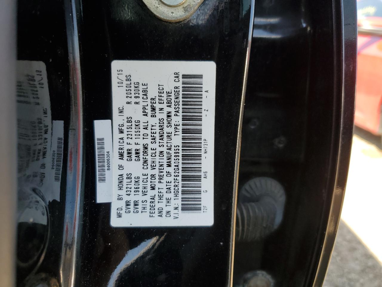 1HGCR2F62GA059955 2016 Honda Accord Sport