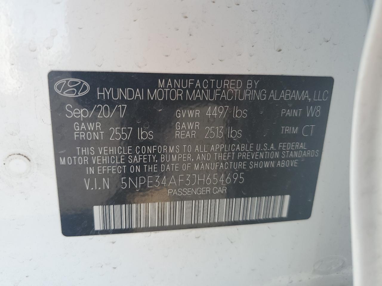 5NPE34AF3JH654695 2018 Hyundai Sonata Sport