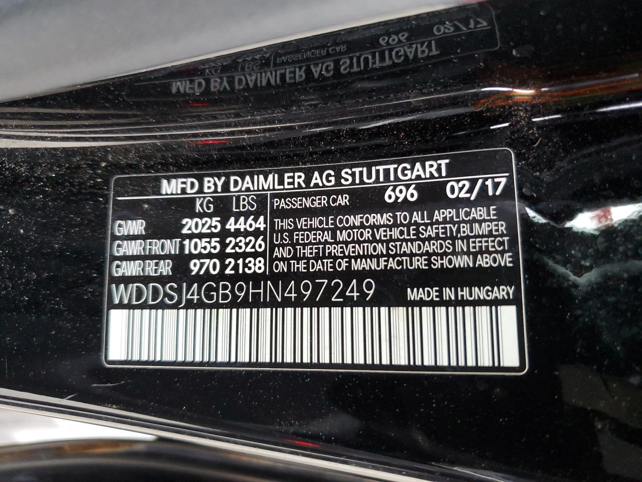 WDDSJ4GB9HN497249 2017 Mercedes-Benz Cla 250 4Matic