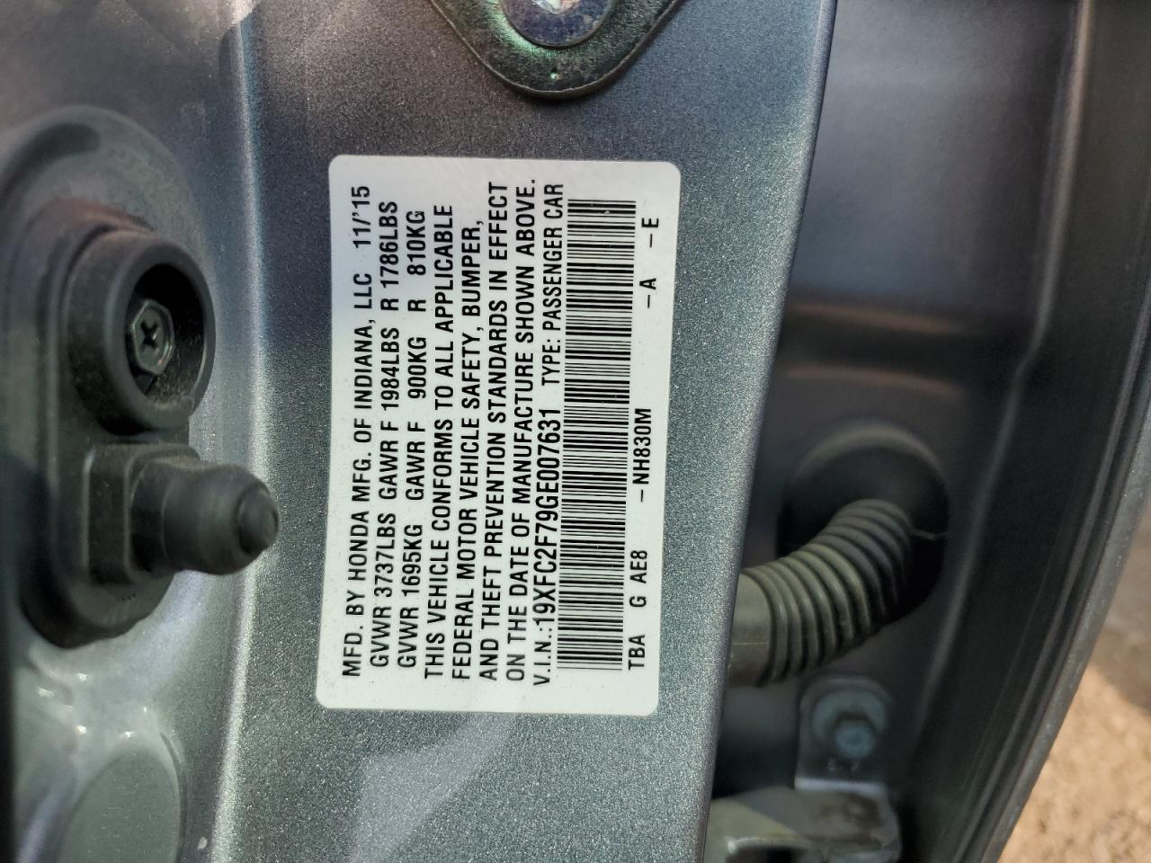 19XFC2F79GE007631 2016 HONDA CIVIC - Image 12