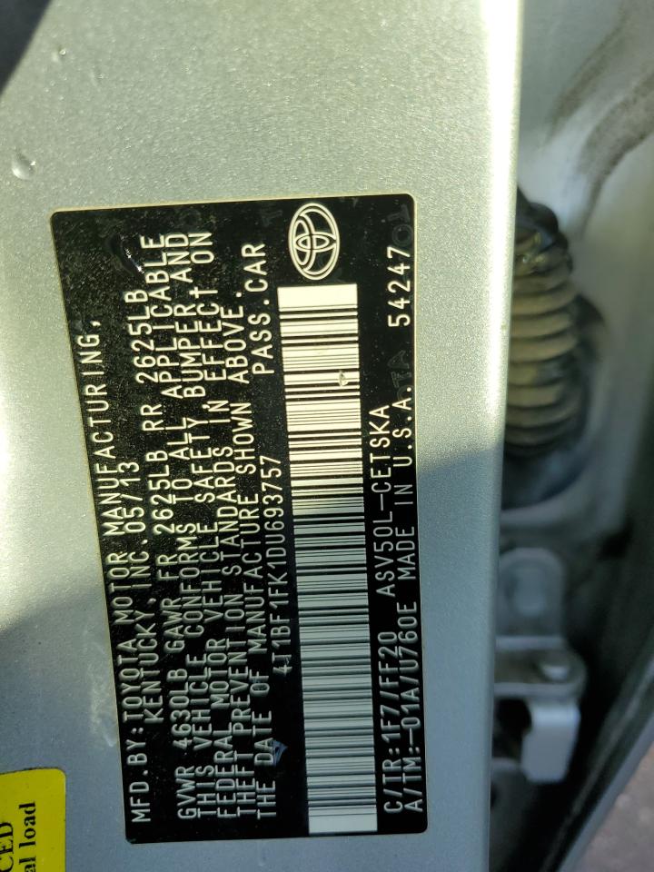 4T1BF1FK1DU693757 2013 Toyota Camry L