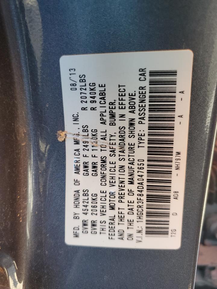 1HGCR3F84DA047650 2013 Honda Accord Exl