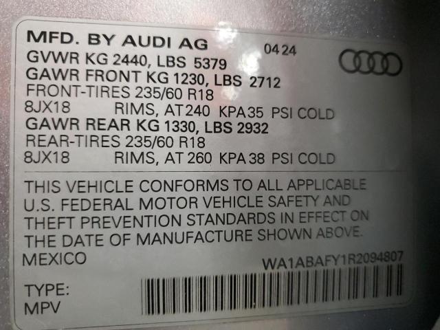 WA1ABAFY1R2094807 Audi Q5 PREMIUM 13