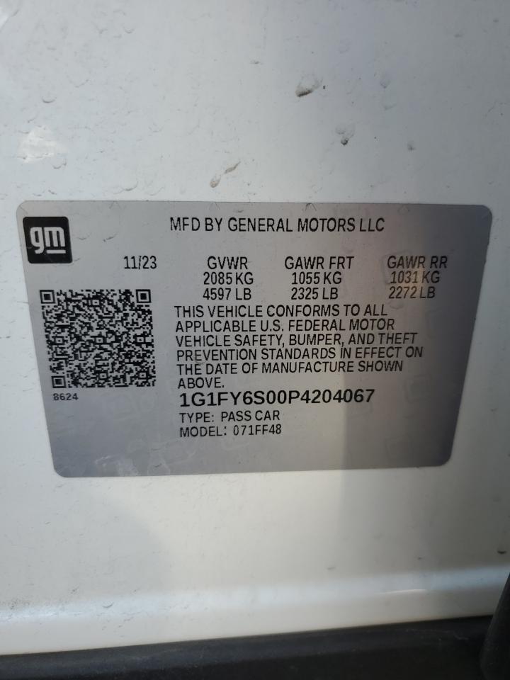 1G1FY6S00P4204067 2023 Chevrolet Bolt Euv Lt