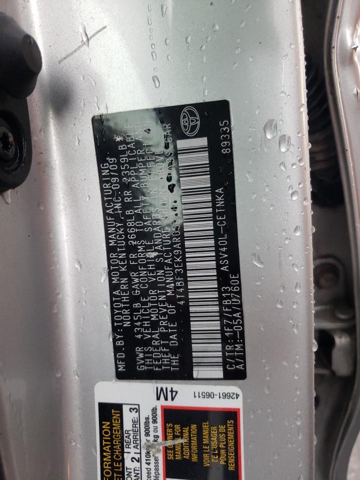 4T4BF3EK9AR051303 2010 Toyota Camry Base