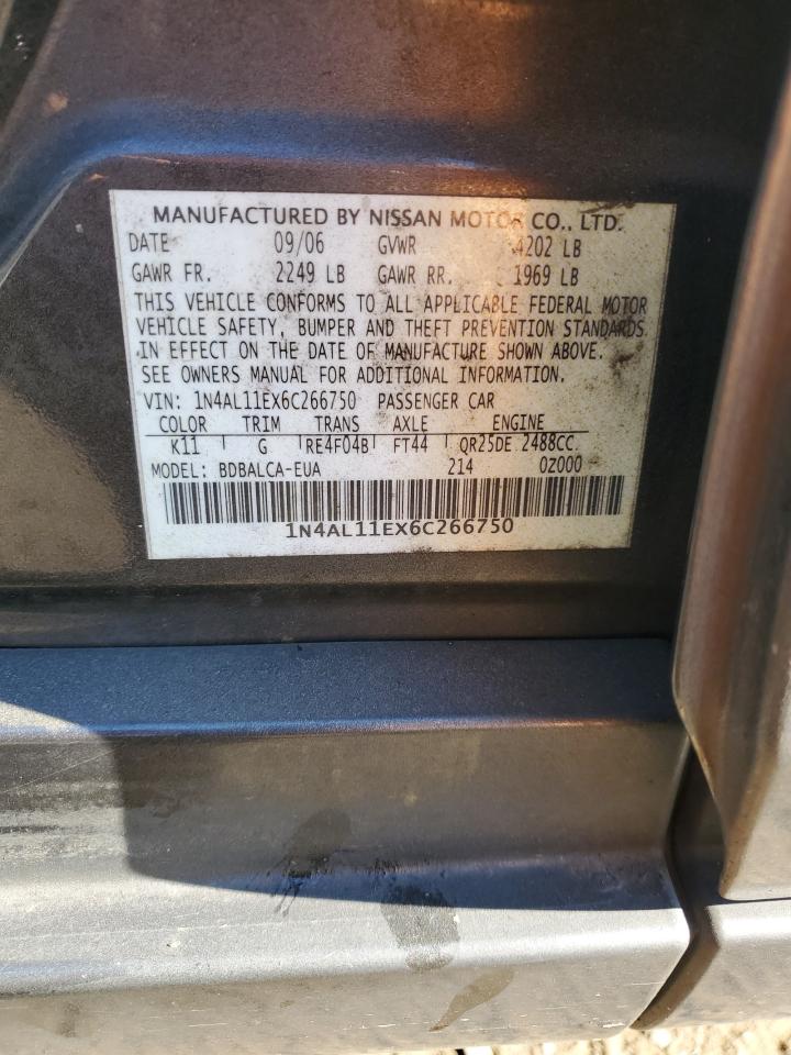 1N4AL11EX6C266750 2006 Nissan Altima S