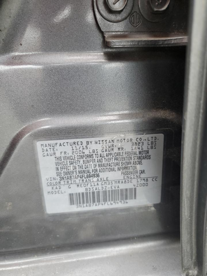 3N1AB7AP4FL694936 2015 Nissan Sentra S