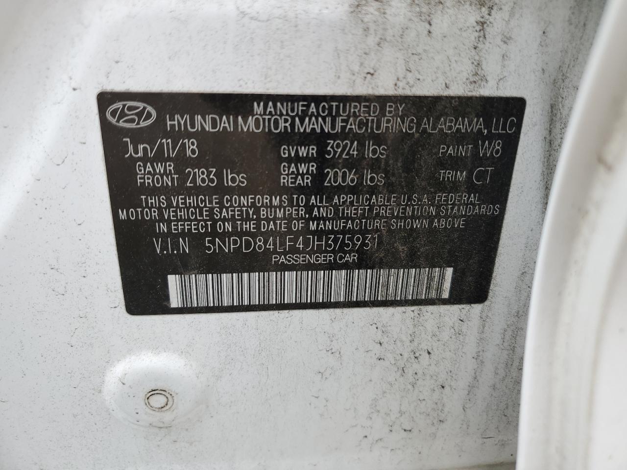 5NPD84LF4JH375931 2018 HYUNDAI ELANTRA - Image 13