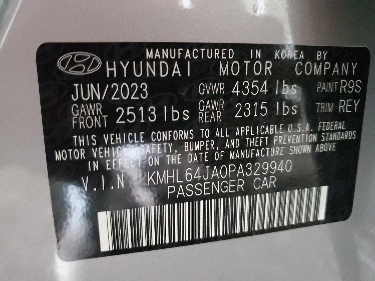 KMHL64JA0PA329940 2023 HYUNDAI SONATA - Image 13