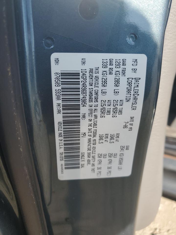 1D4GP24R96B749054 2006 Dodge Grand Caravan Se