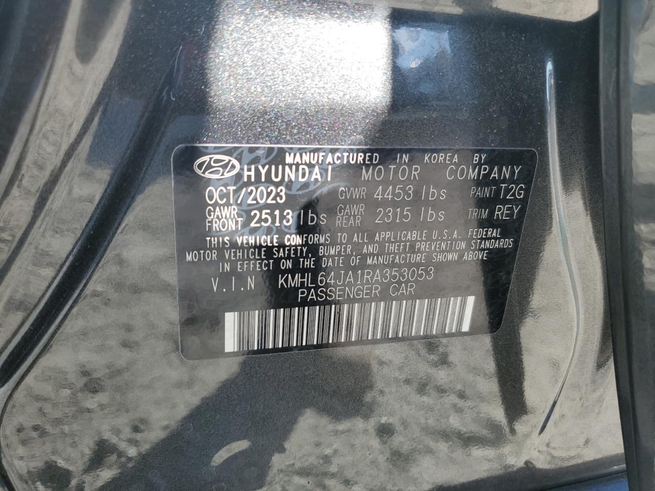 KMHL64JA1RA353053 2024 Hyundai Sonata Sel