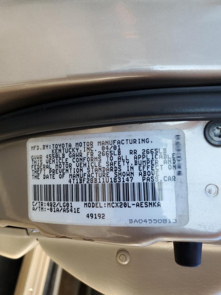 4T1BF28B11U183147 2001 Toyota Avalon Xl