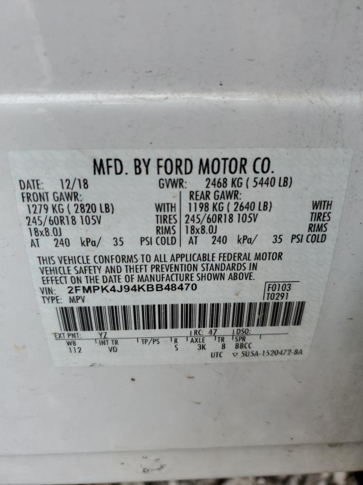 2FMPK4J94KBB48470 2019 FORD EDGE - Image 13