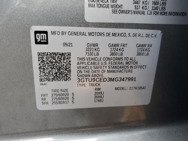 3GTU9CED3MG347991 GMC Sierra K15 13