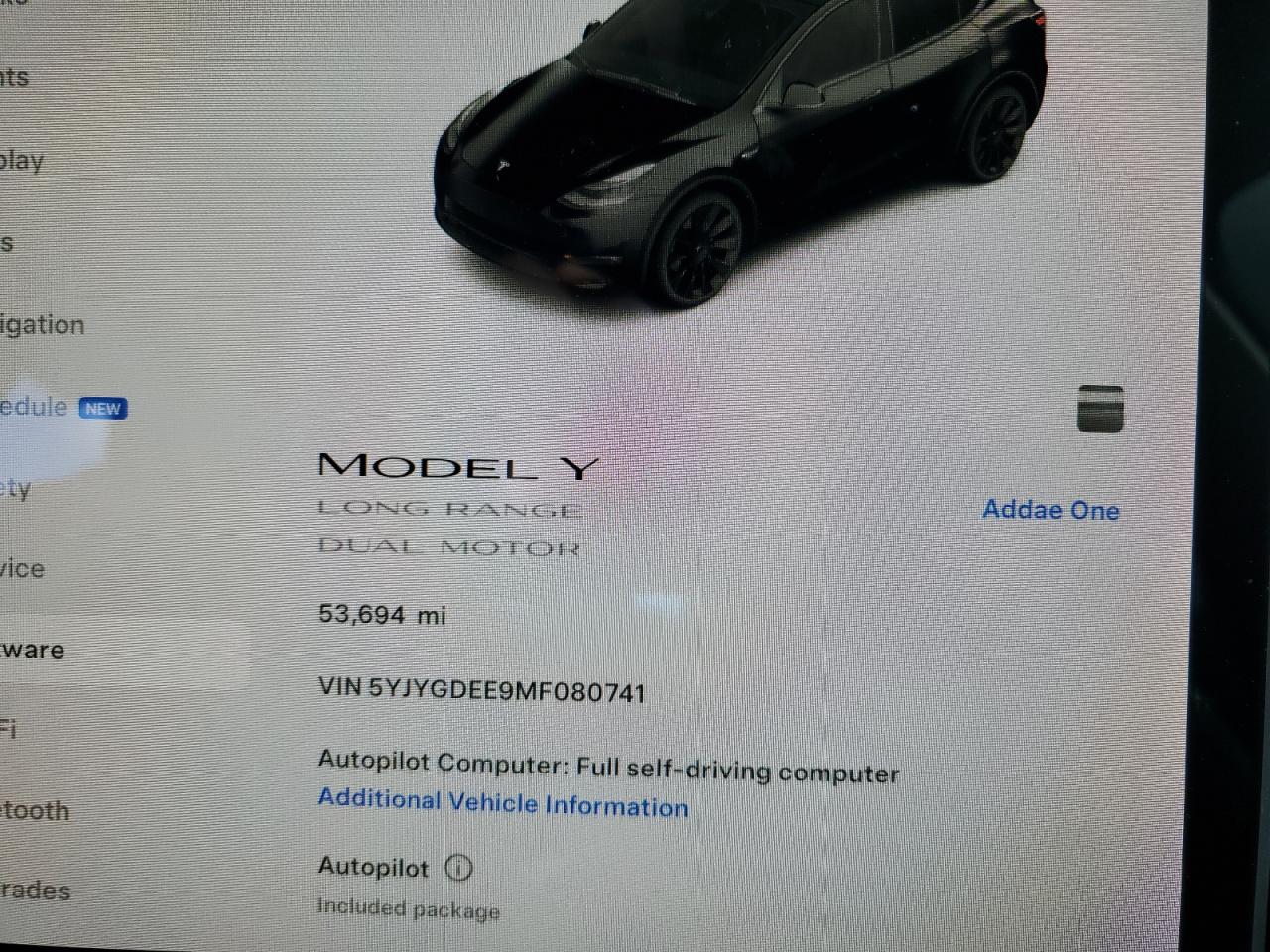 5YJYGDEE9MF080741 2021 Tesla Model Y