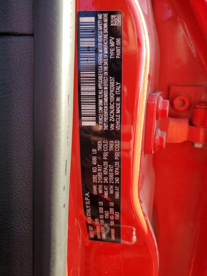 2019 Jeep Renegade Trailhawk VIN: ZACNJBC16KPK09837 Lot: 73487864